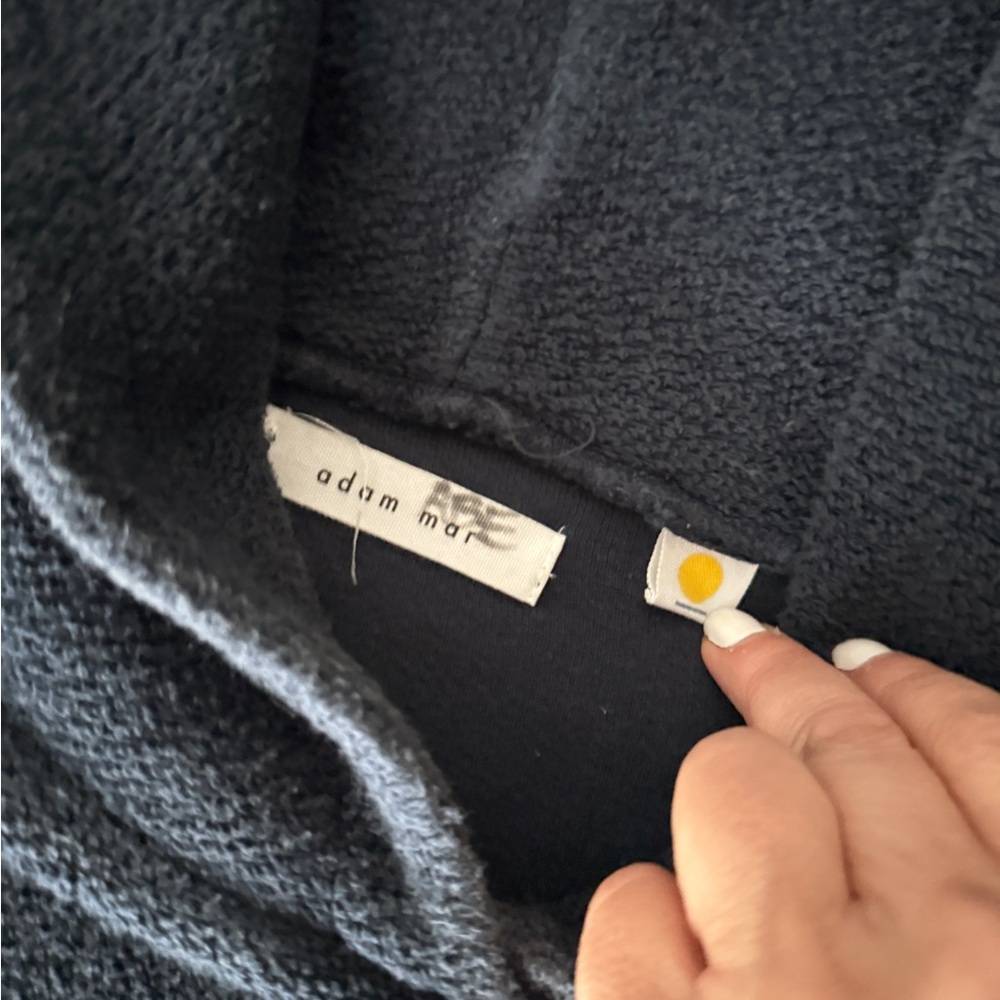 Adam Mar Navy Textured Sweater